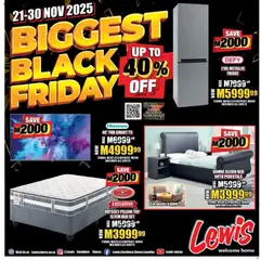 Preview of Lewis Stores flyer valid from 21/11/2025