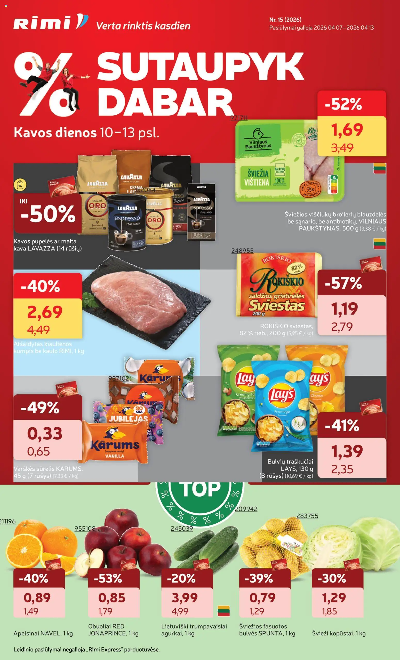 Rimi parduotuvės leidinio Rimi leidinys galiojančio nuo 2026.04.07 peržiūra