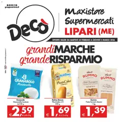 Anteprima dell'opuscolo Decò volantino Maxistore, Supermercati Lipari dal negozio Decò valido da 24/02/2026