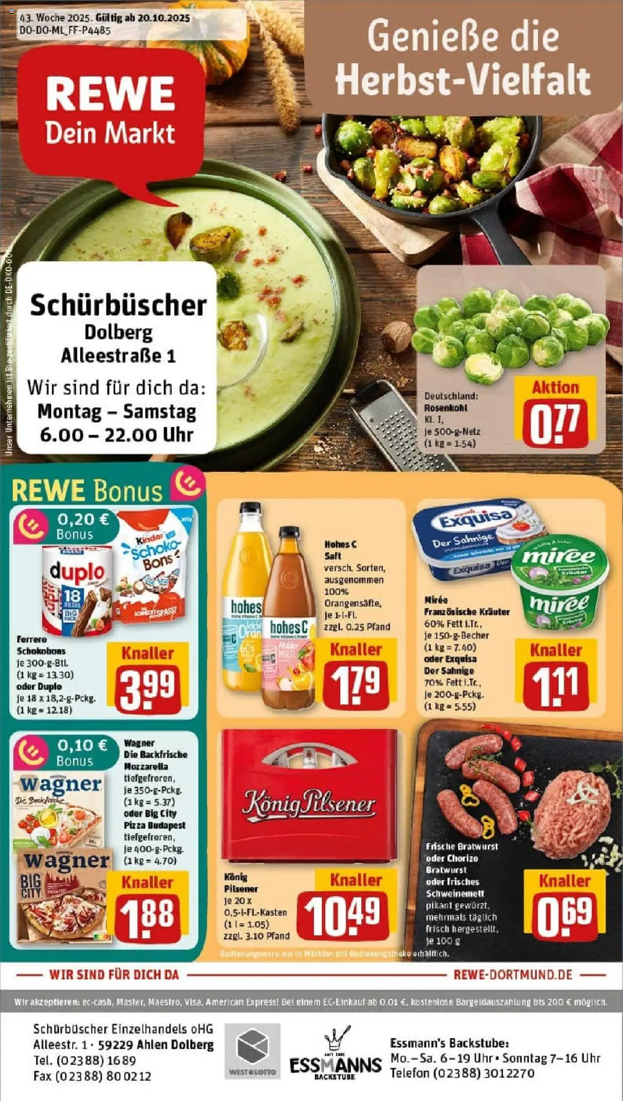 REWE Prospekt ab 19.10.2025 nächste Woche - Prospekt Ahlen	