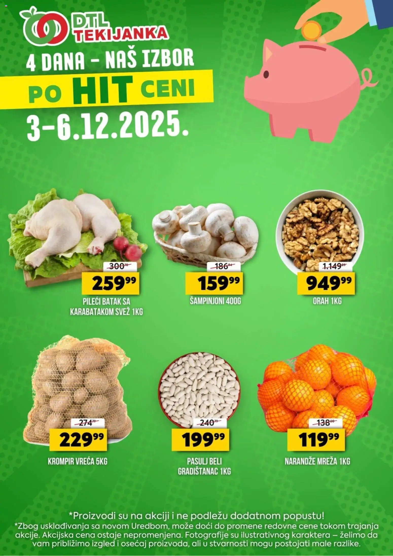 Pregled Tekijanka kataloga - važi od 03.12.2025