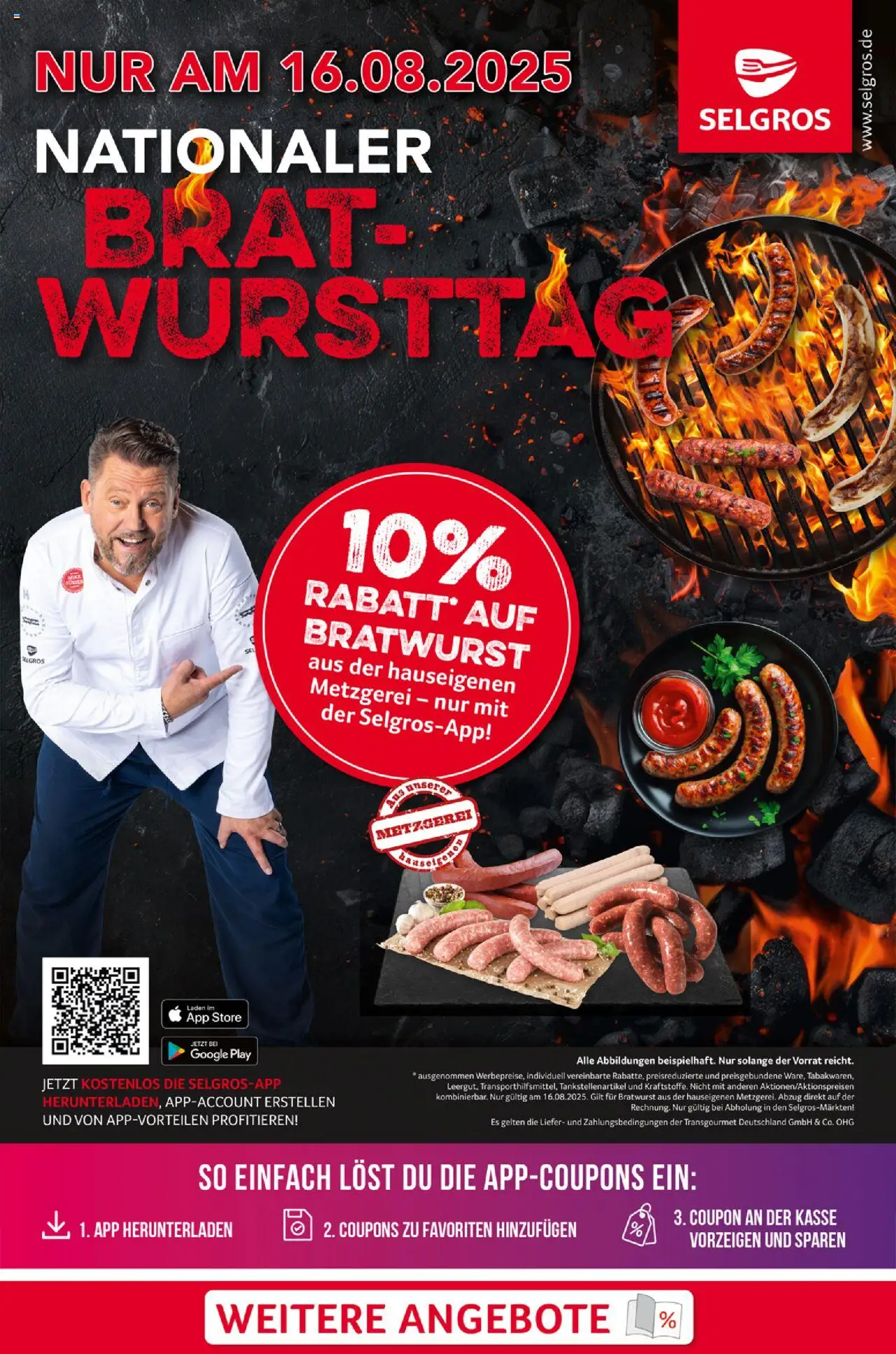 Selgros Bratwursttag (vom 16.08.2025 - 16.08.2025) - Bratwurst