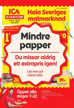 Förhandsgranska reklamblad Sjöbo från butik ICA Kvantum gäller från 23/03/2026