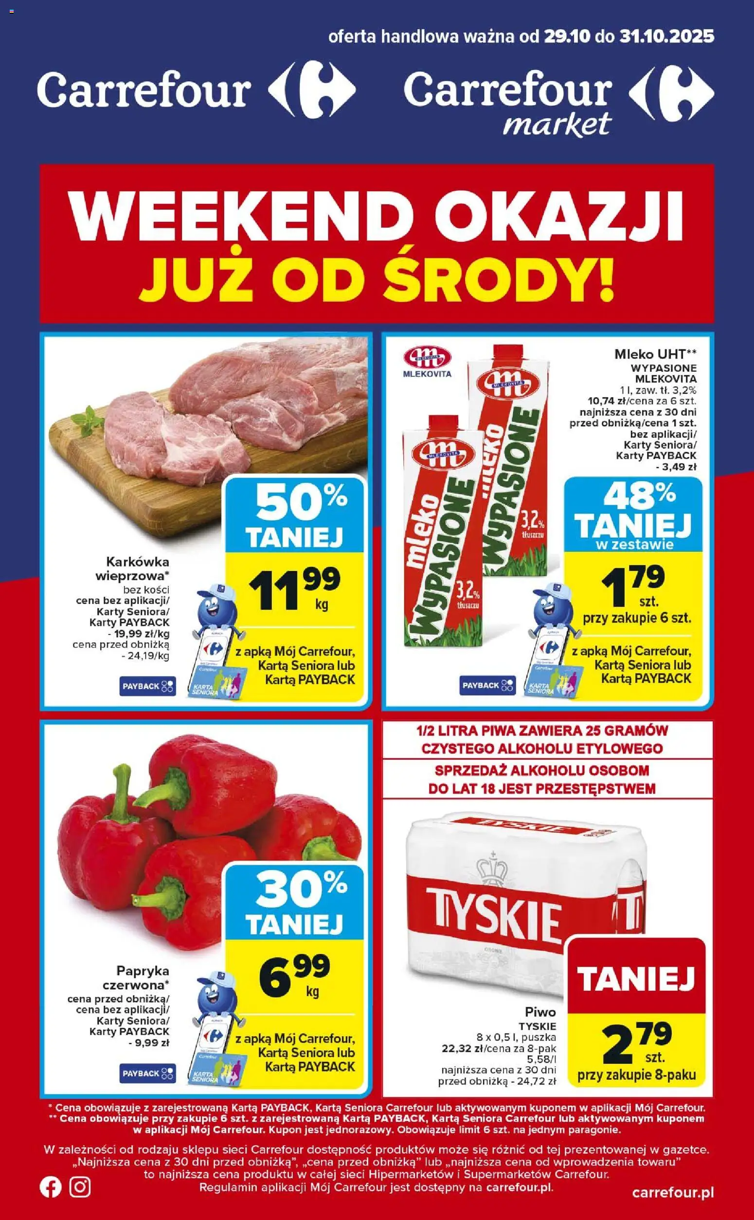 Carrefour Weekend okazji już od środy od 29.10.2025 - Nowa Gazetka - Numer strony 1