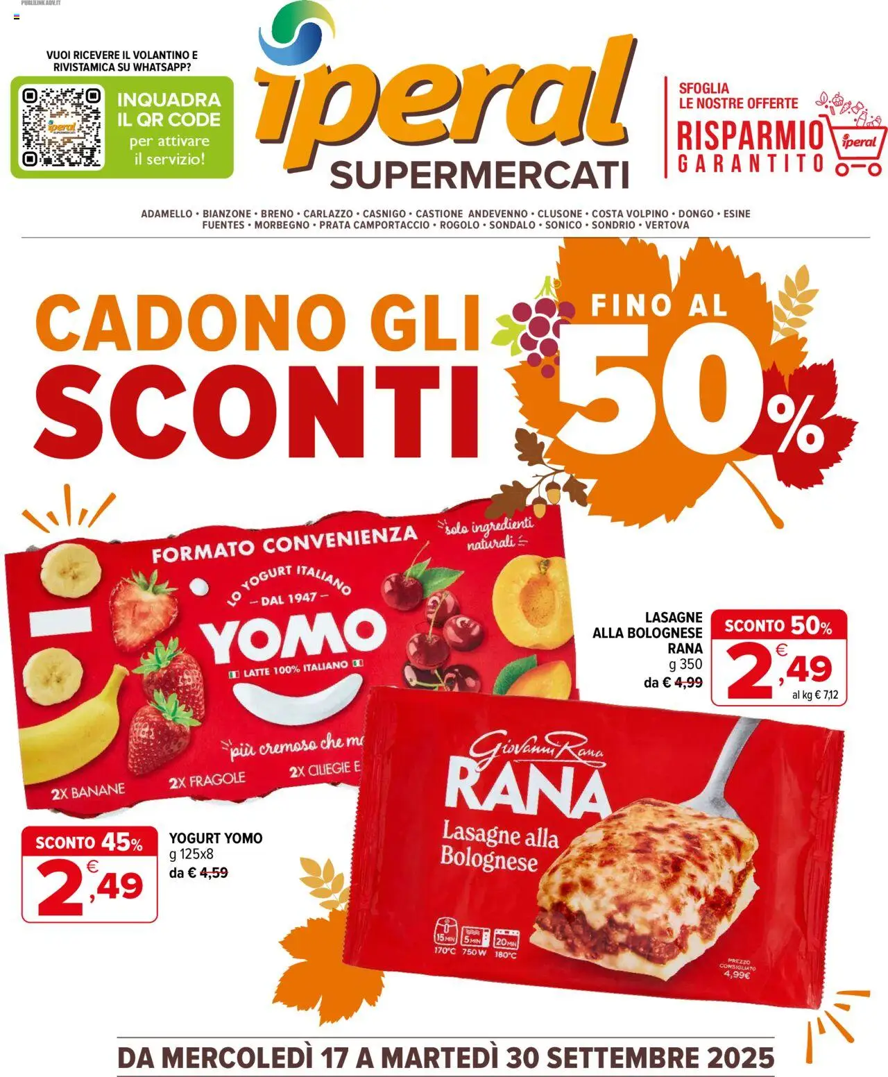 Volantino Iperal valido da 17/09/2025 numero di pagina 1