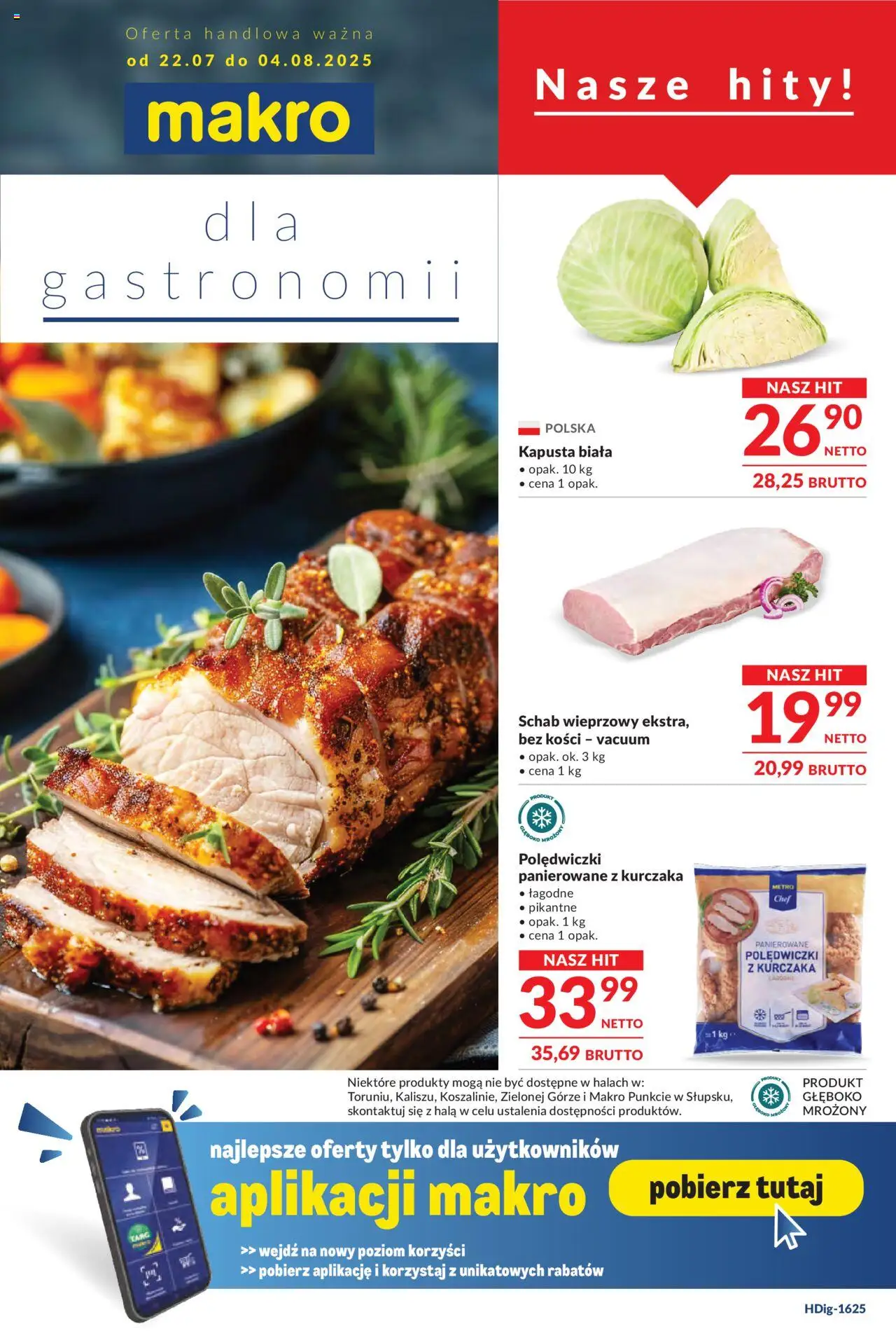 Makro Oferta dla gastronomii od 22.07.2025 - Nowa Gazetka - Numer strony 1