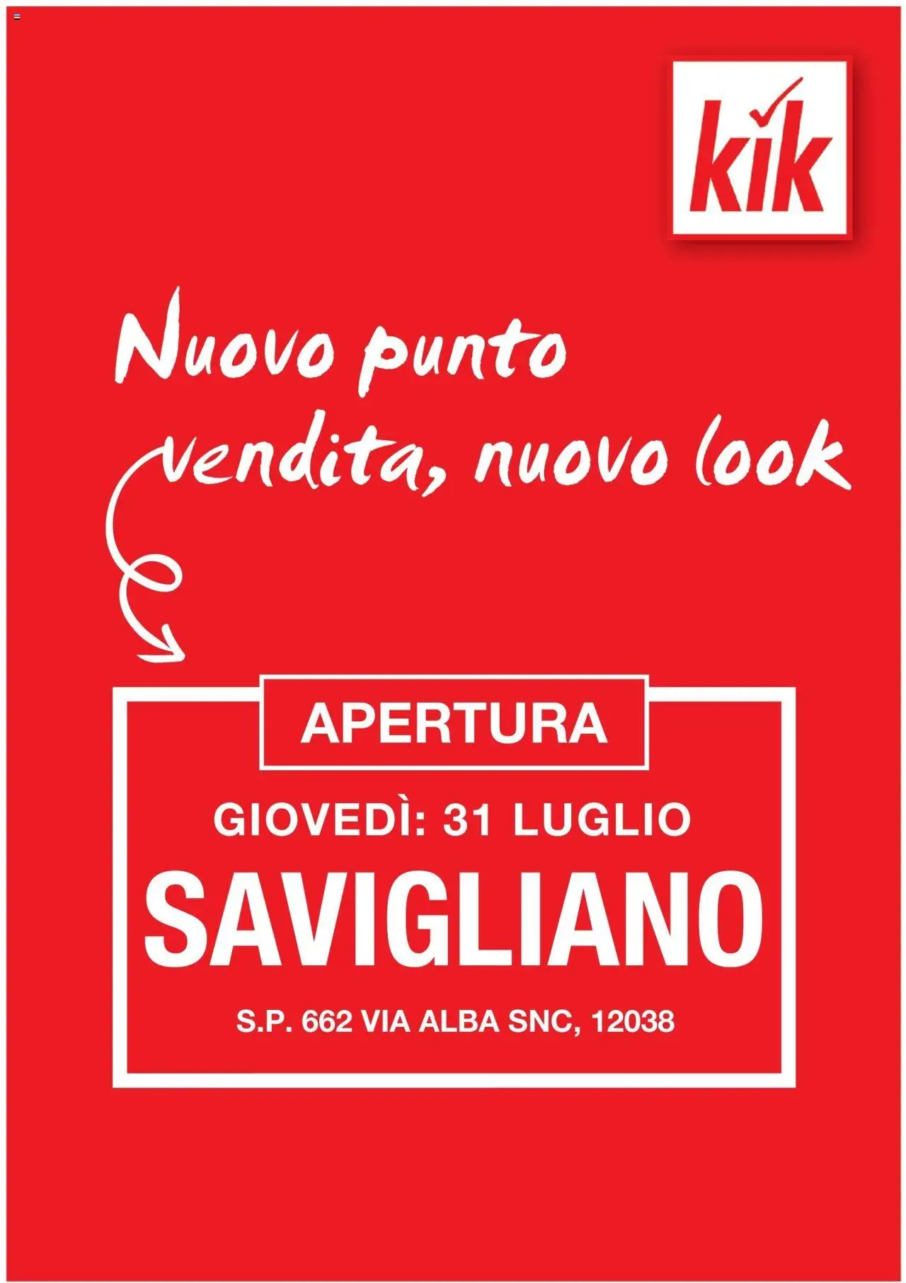 Volantino KiK valido da 27/07/2025 numero di pagina 1