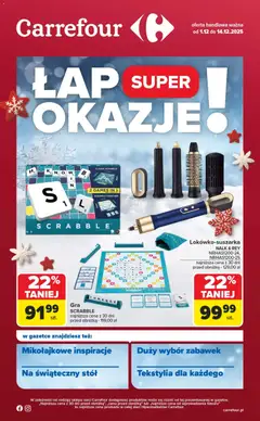 Pogląd gazetki "Łap super okazje" ze sklepu Carrefour ważnej od 01.12.2025