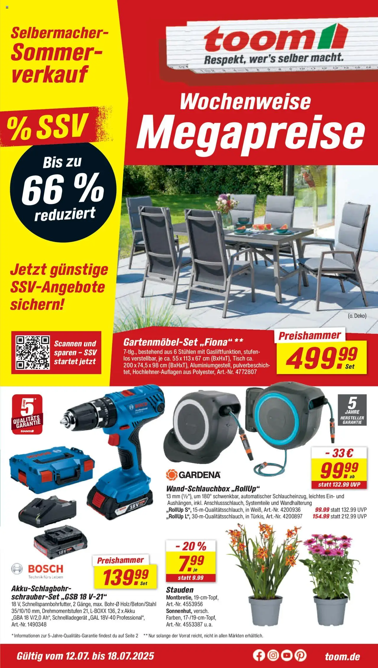 Toom Baumarkt Prospekt (vom 12.07.2025 - 18.07.2025) - Bosch, Tisch