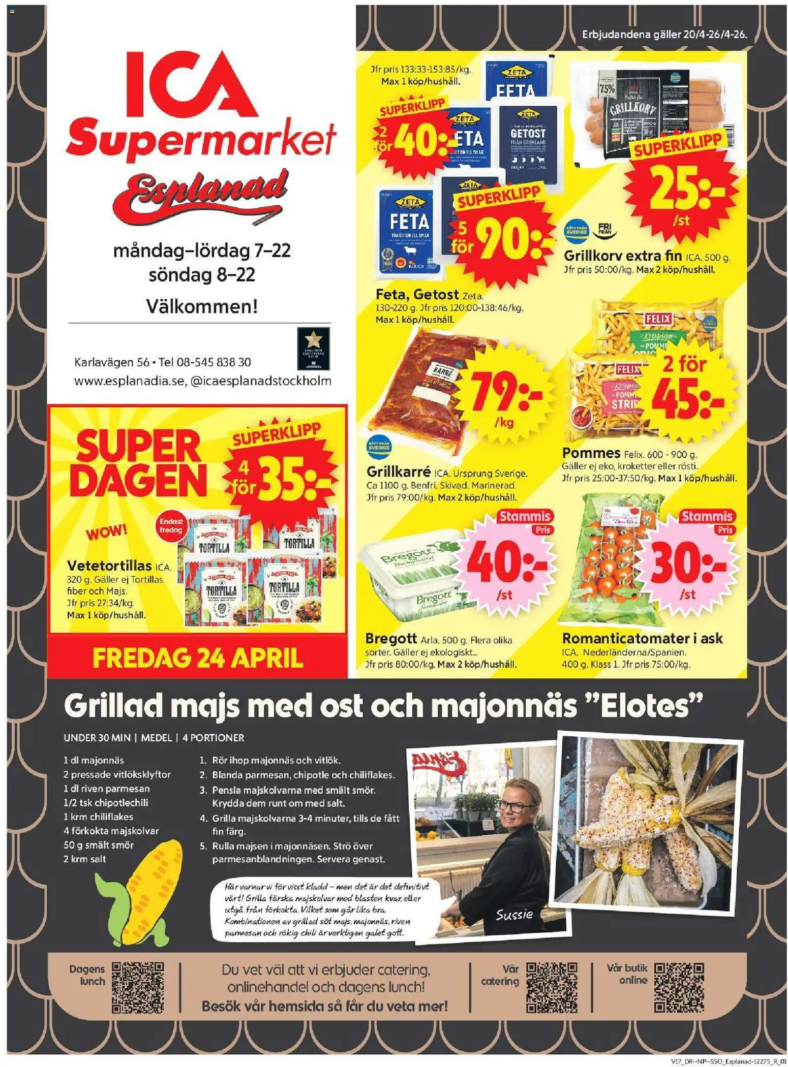 Förhandsgranska reklamblad Stockholm från butik ICA Supermarket gäller från 20/04/2026