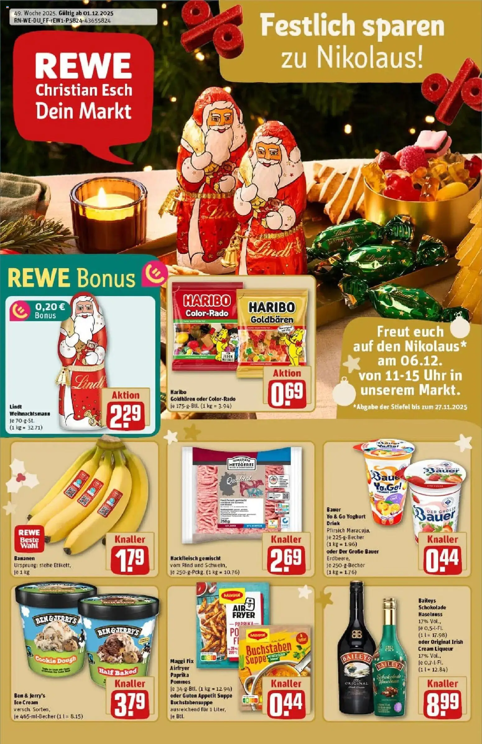 Vorschau von dem Prospekt des Geschäftes Rewe, gültig ab dem 01.12.2025