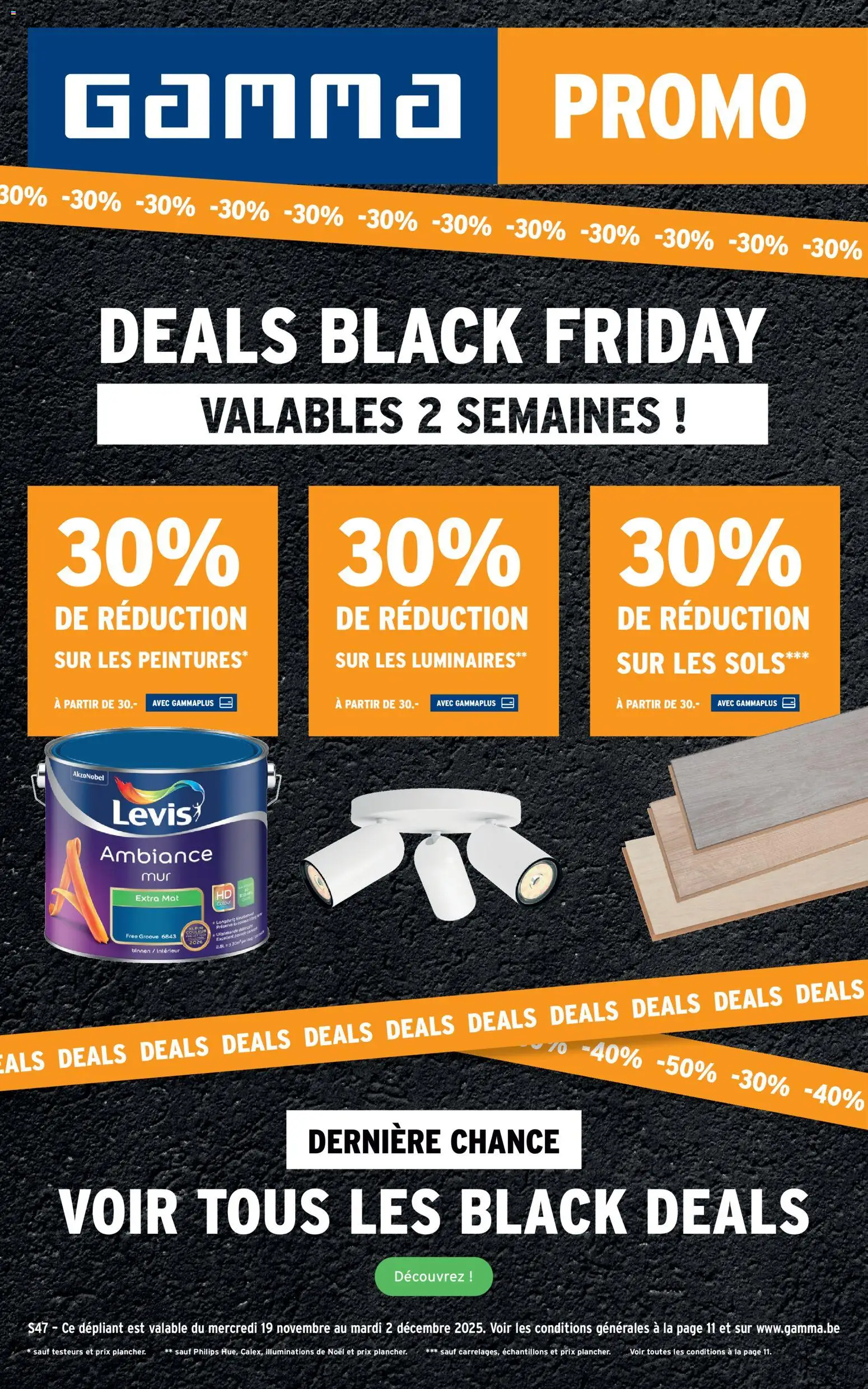 Voorbeeld van Black Friday van winkel GAMMA geldig vanaf 19/11/2025 - La