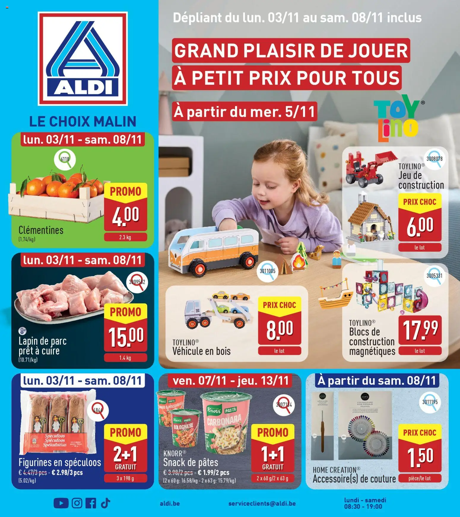Aldi shop Folder de la semaine 45 geldig vanaf 03/11/2025 - Paginanummer 1