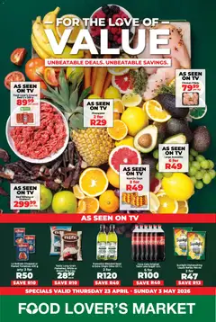 Preview of Food Lover's Market flyer valid from 23/04/2026