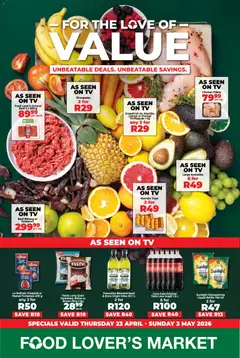Preview of Food Lover's Market flyer valid from 23/04/2026
