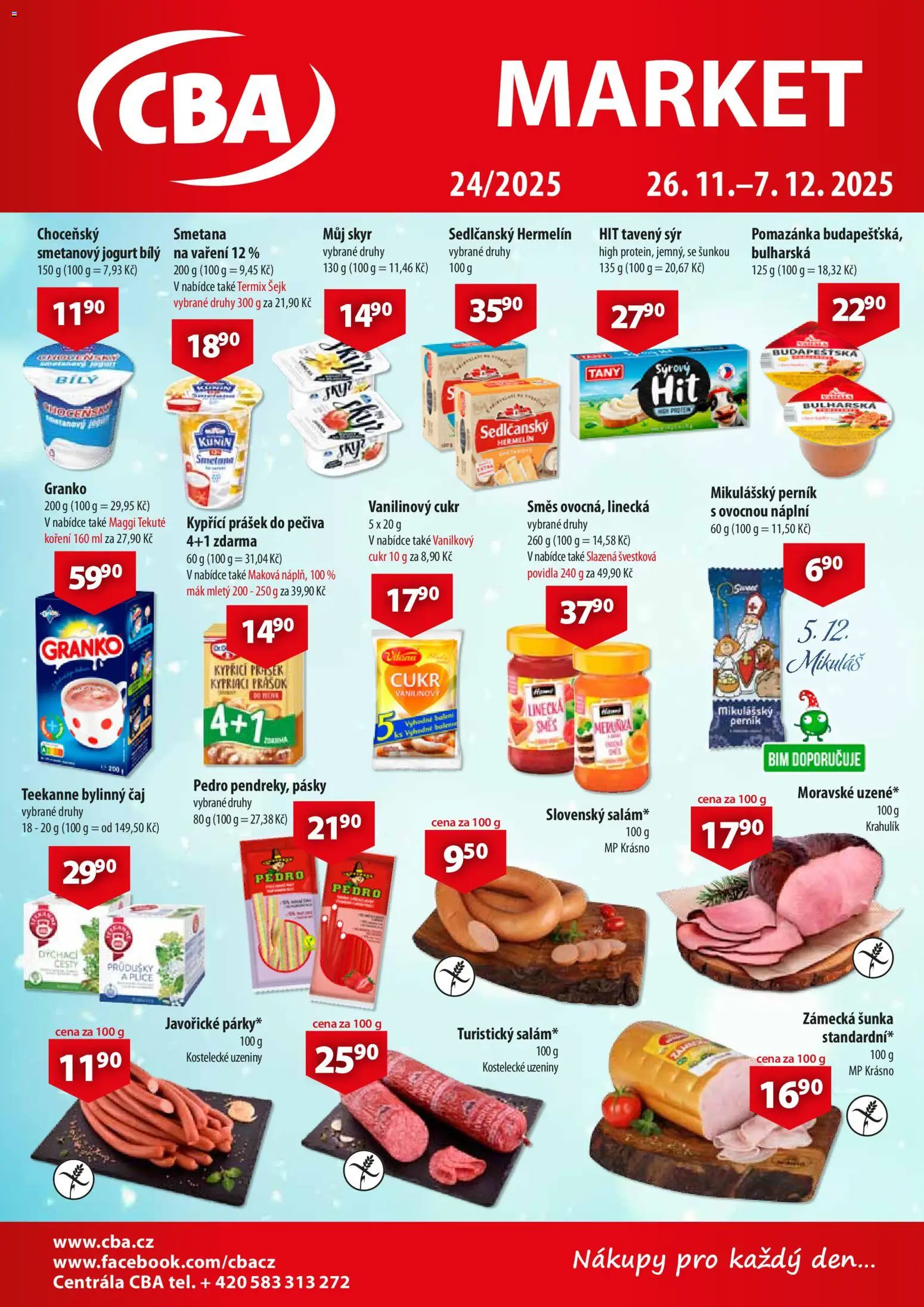 Náhled nabídky: CBA Leták - Market platný od 26.11.2025