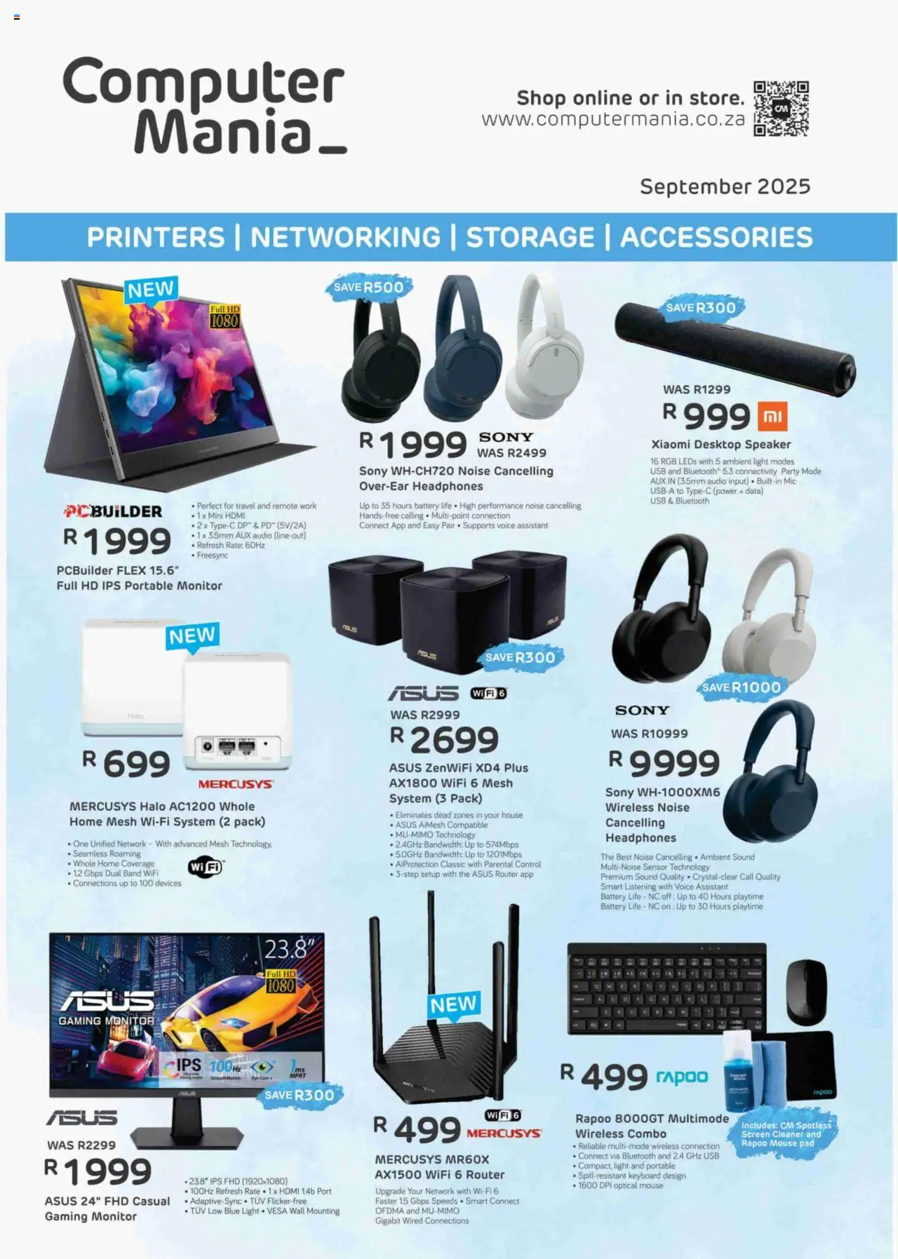 Computer Mania Printer, Networking, Storage Catalogue from 01/09 - 30/09/2025 > Promotions