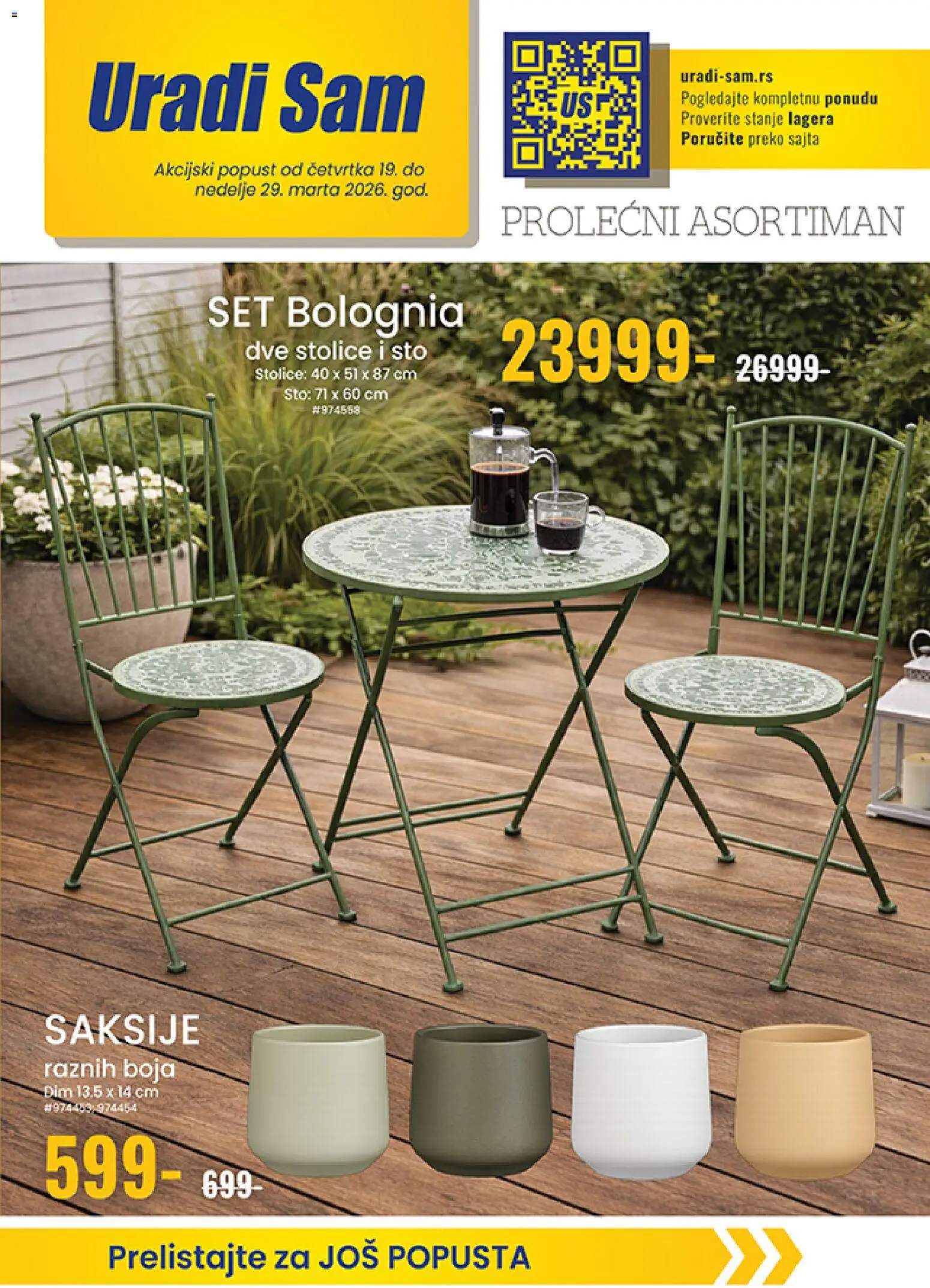 Pregled Uradi Sam kataloga - važi od 19.03.2026 - Sto