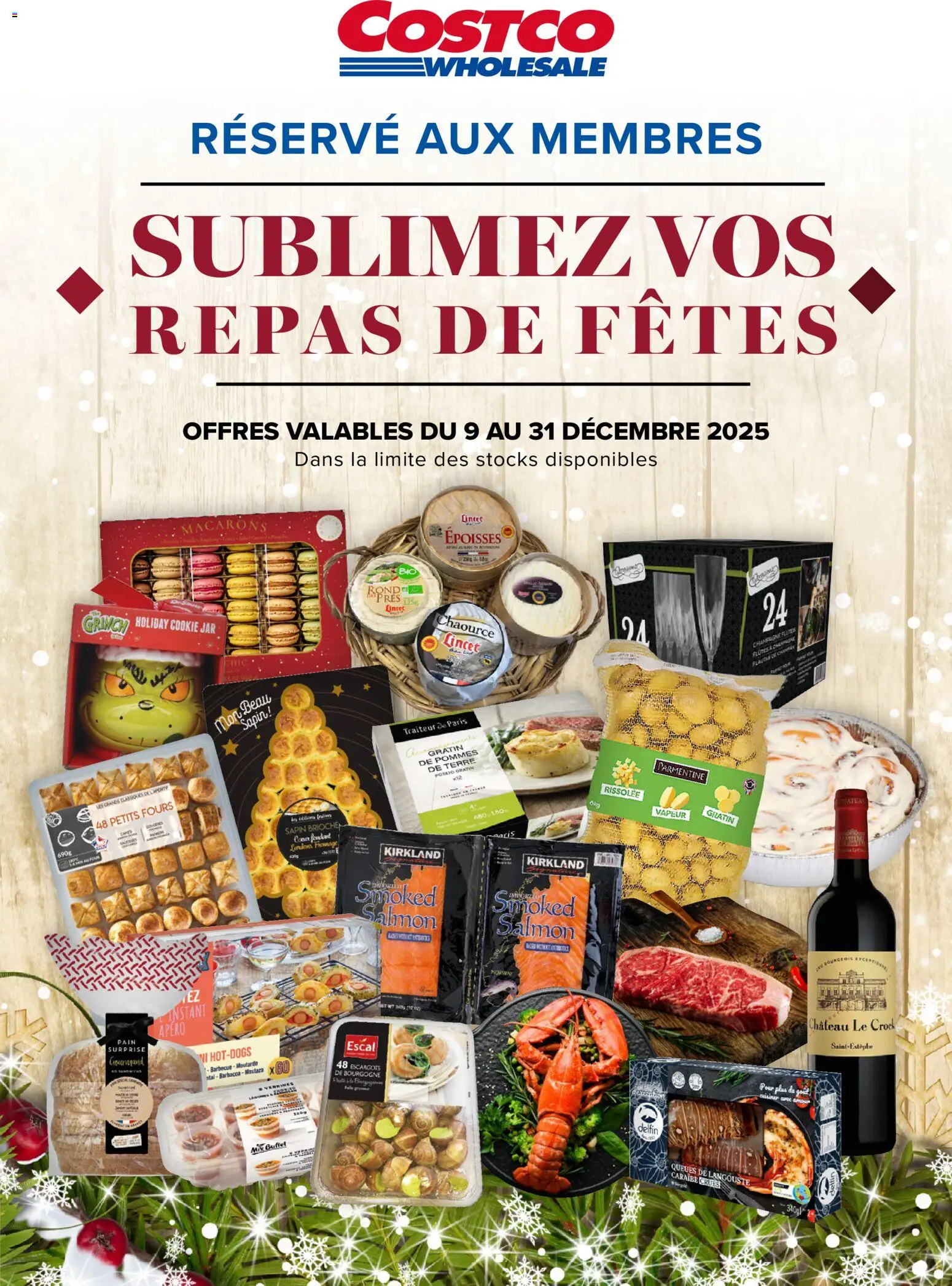Prévisualisation de Sublimez vos repas de fêtes du magasin Costco formulaire valide 09/12/2025