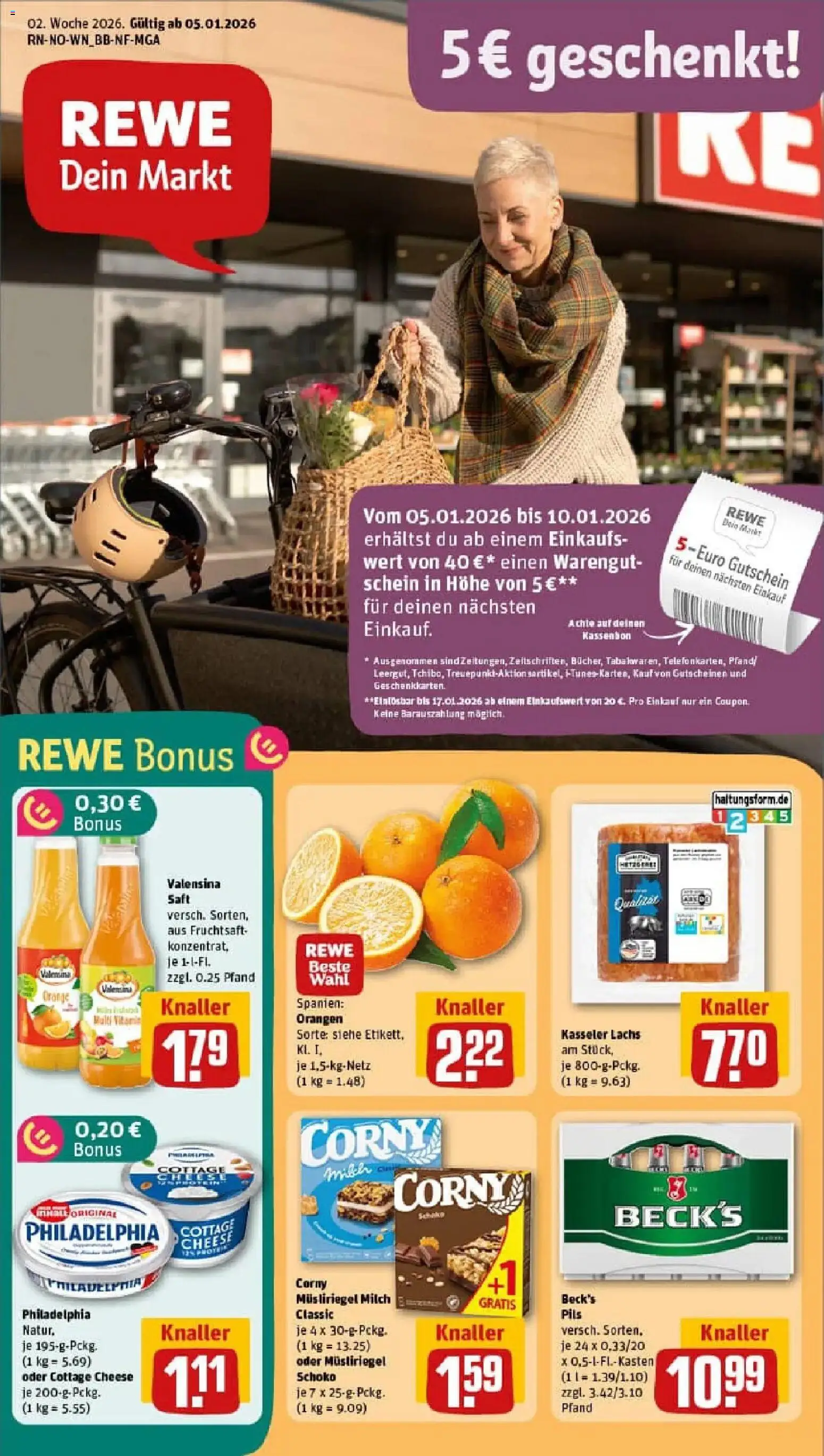 Vorschau von dem Prospekt des Geschäftes Rewe, gültig ab dem 04.01.2026