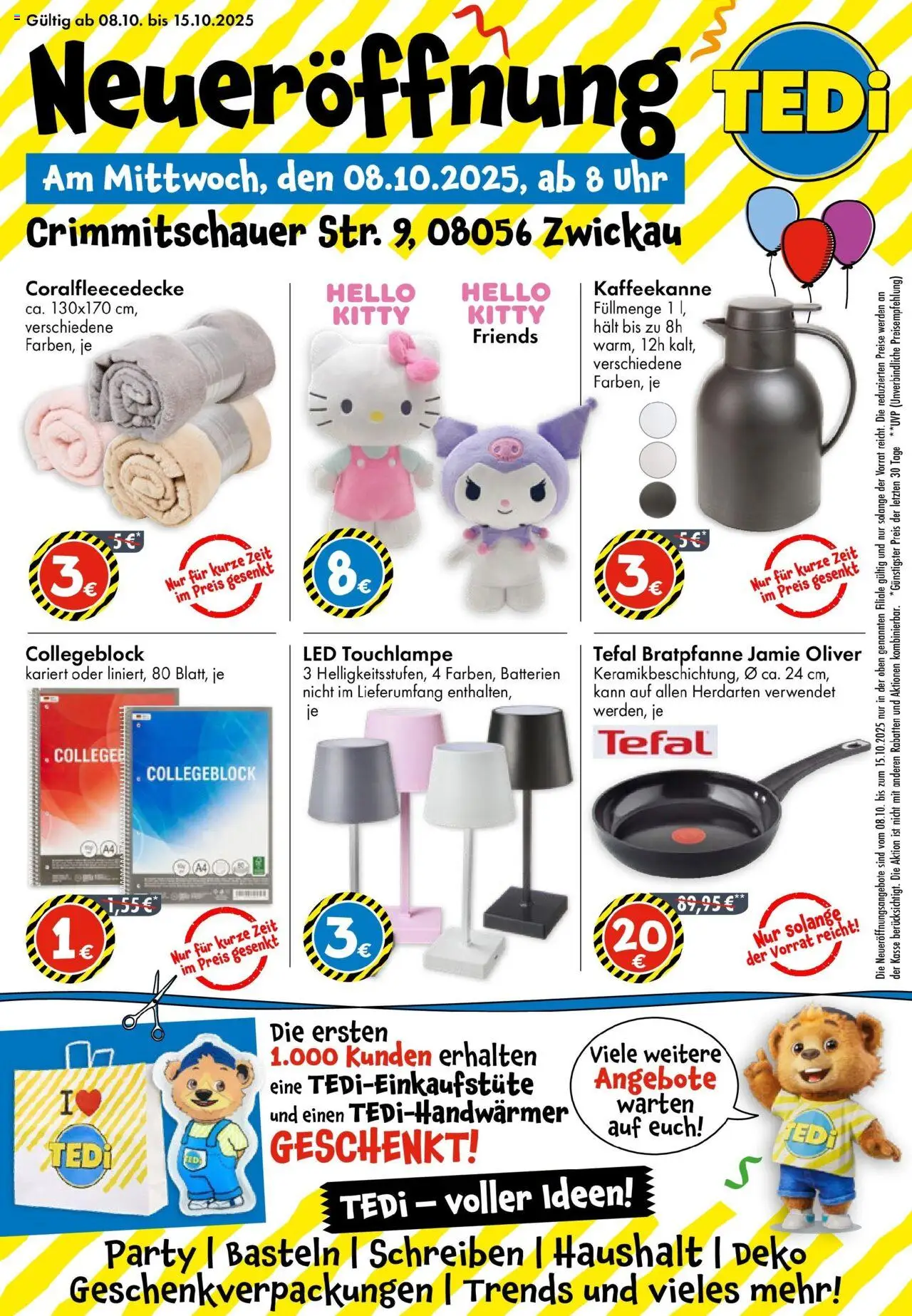 TEDi Neueröffnung in Zwickau (vom 08.10.2025 - 15.10.2025)
