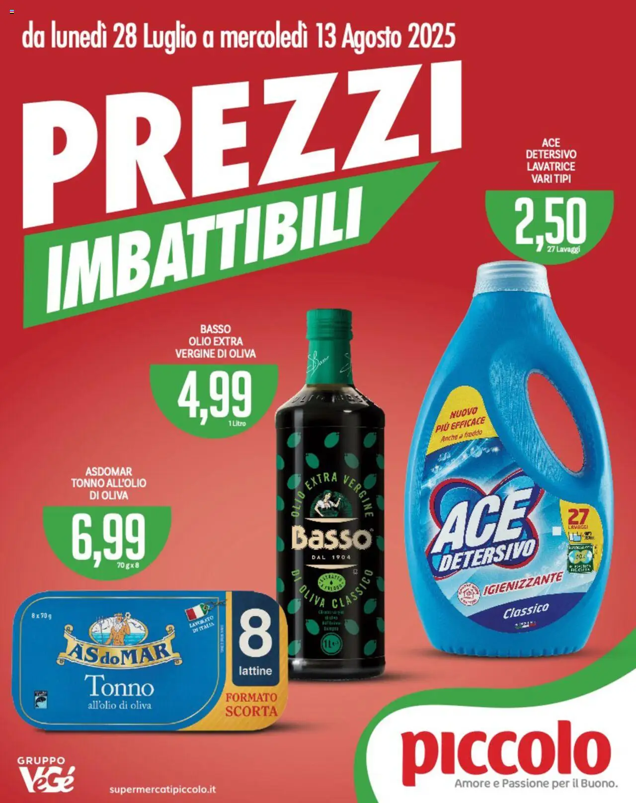 Volantino Piccolo valido da 28/07/2025 numero di pagina 1