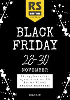 RS Bútor - Black Friday megtekintése, amely érvényes 2025.11.28.-től