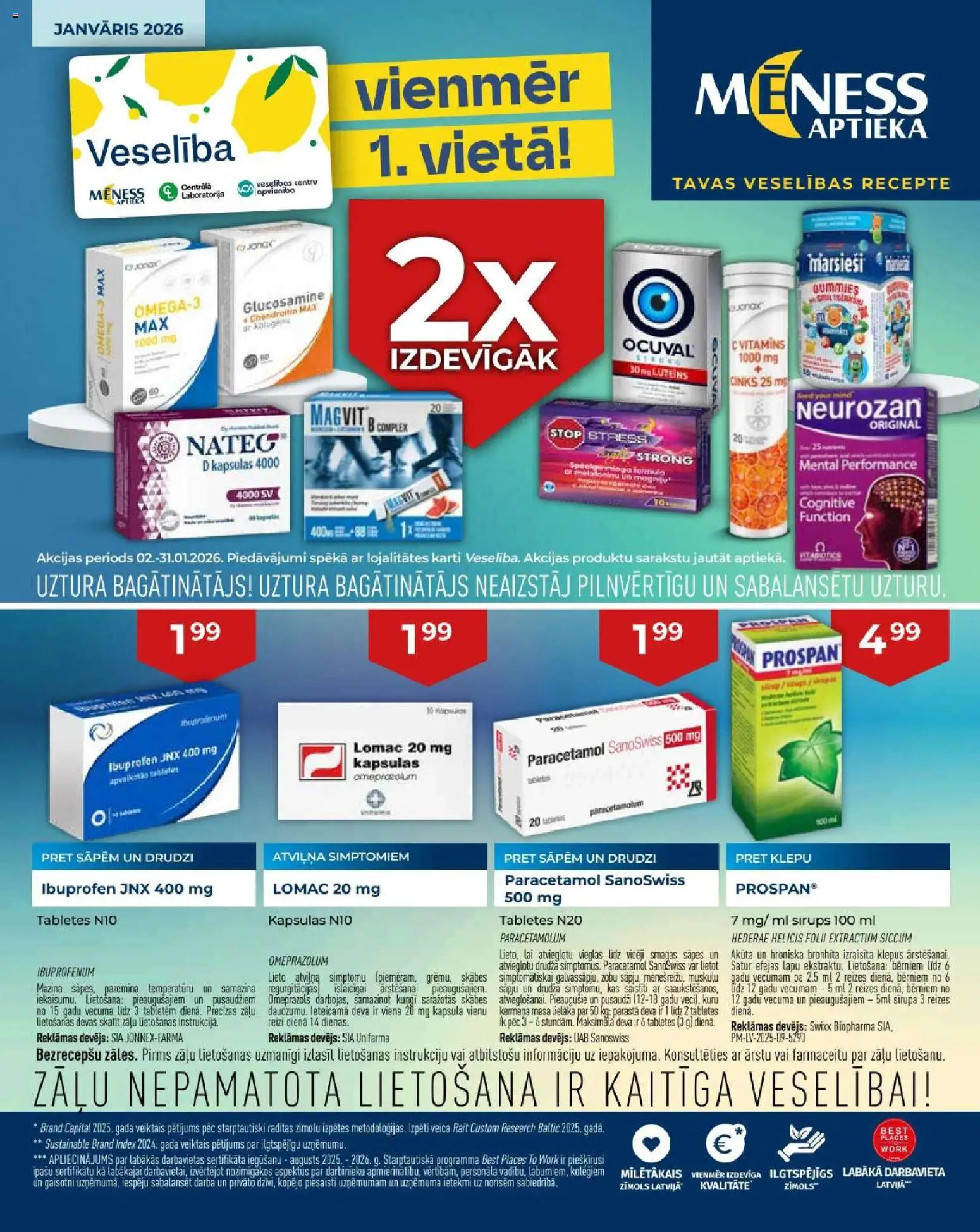Skatīt Mēness aptieka akciju bukletu, derīgs no 2026.01.01