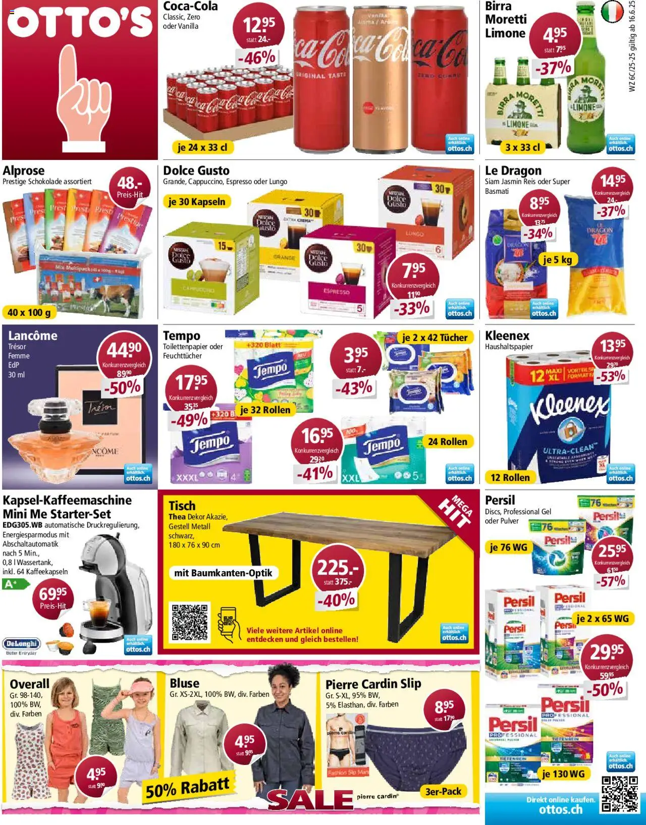 Otto's Aktionen ab 16.06.2025 - Seitennummer 1 - Schokolade, Reis, Pulver, Bluse, Slip, Toilettenpapier, Overall, Tisch