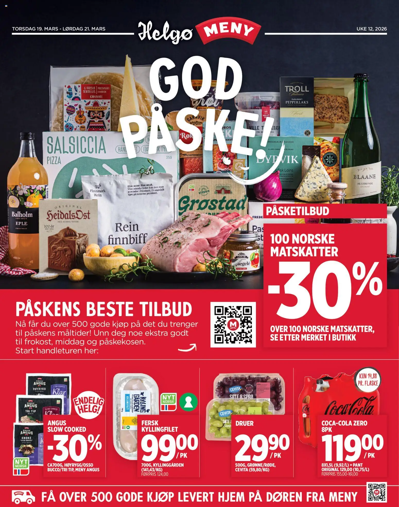 Forhåndsvis Meny Helgø God Påske fra butikk Meny gyldig fra 19/03/2026