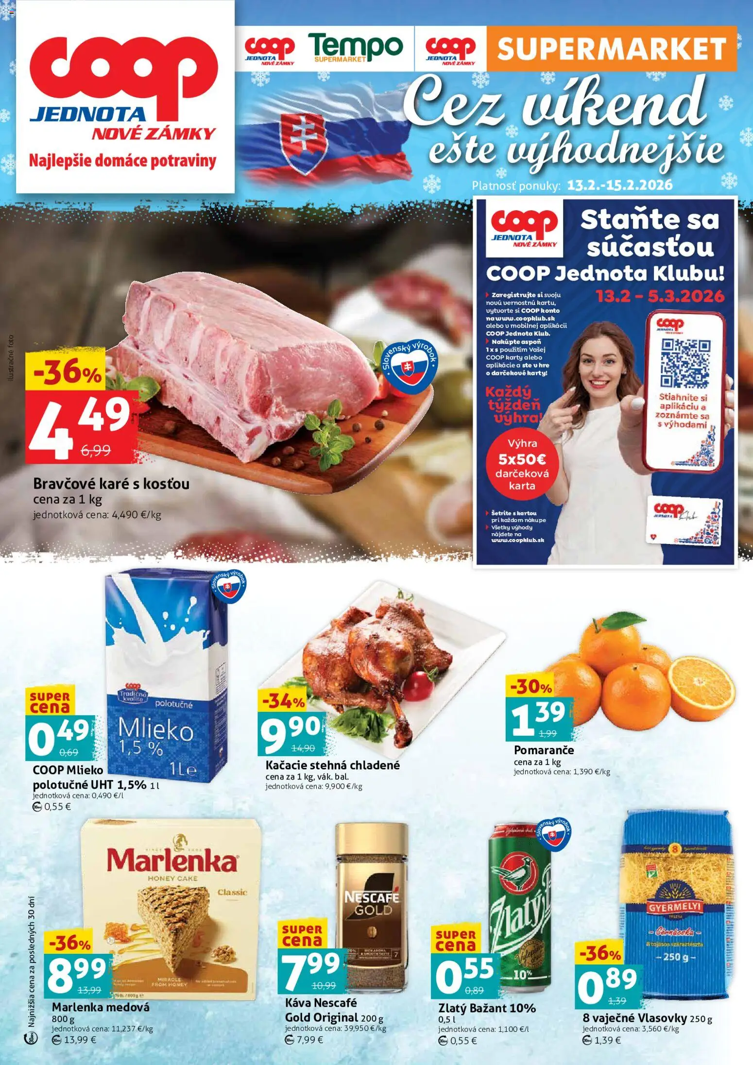 Náhľad COOP Jednota letáku platného od 13.02.2026