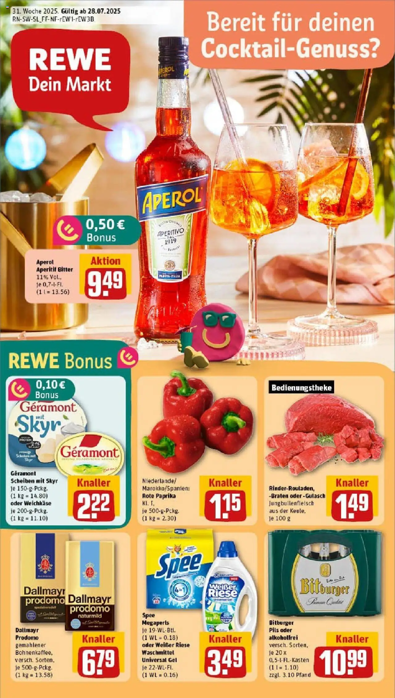 REWE Prospekt ab 27.07.2025 nächste Woche - Prospekt Schmelz	