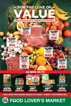 Preview of Food Lover's Market flyer valid from 25/08/2025