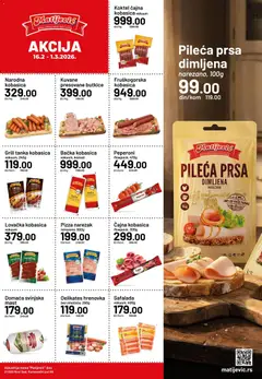 Pregled Matijevic kataloga - važi od 16.02.2026