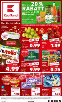 Vorschau von dem Prospekt des Geschäftes Kaufland, gültig ab dem 25.09.2025