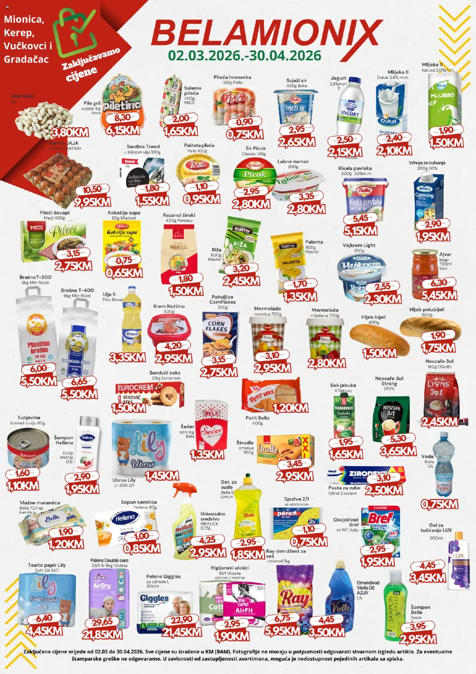 Pregled letka Belamionix zaključanih cijena trgovine Belamionix vrijedi od 02.03.2026