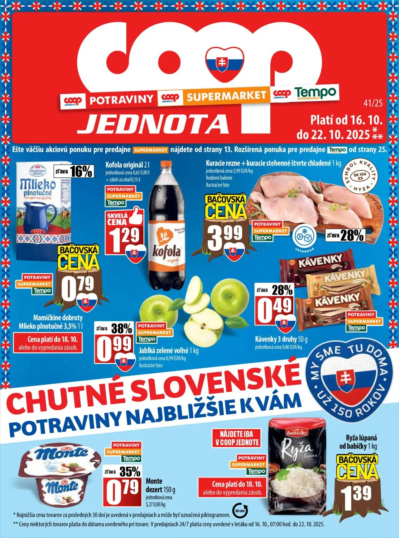 Náhľad COOP Jednota letáku platného od 16.10.2025