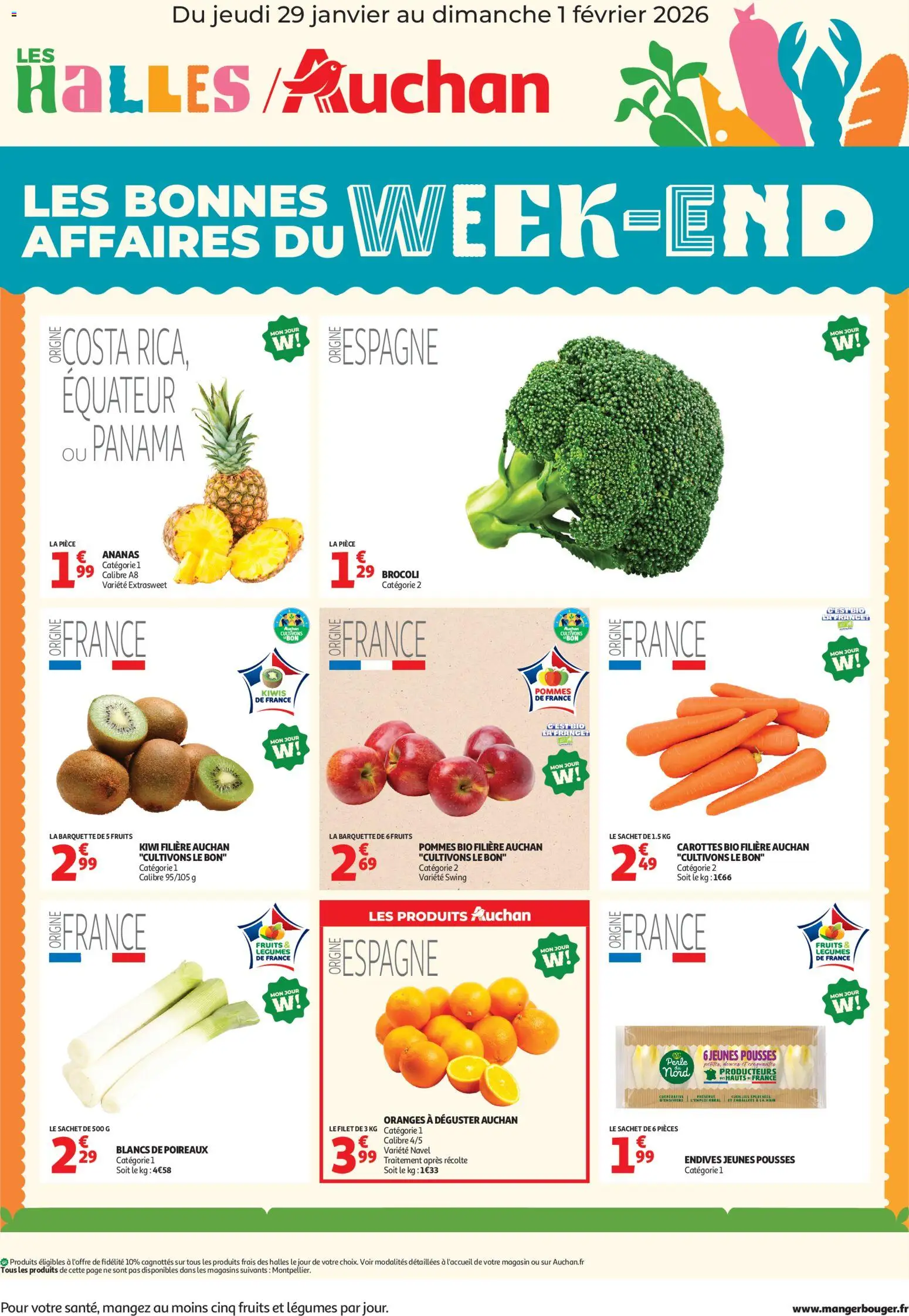 Voorbeeld van Les bons plans du week-end dans votre hyper ! van winkel Auchan geldig vanaf 29/01/2026