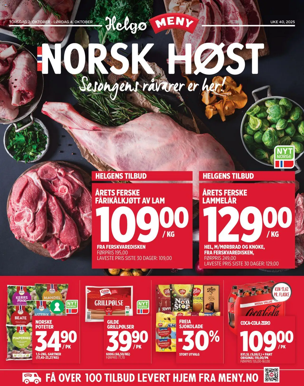 Norsk Høst Helgo Meny gyldig fra 02/10/2025 - Sidenummer 1