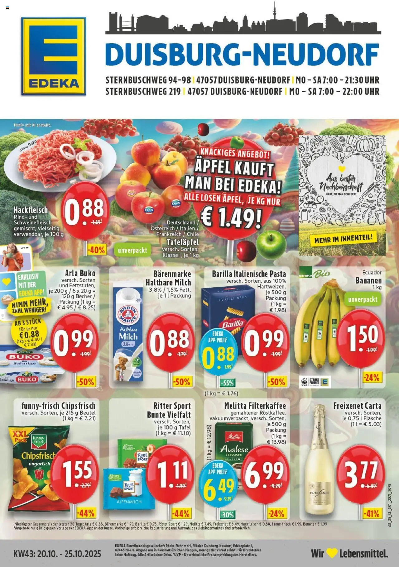 EDEKA Prospekt ab 19.10.2025 - Prospekt Duisburg Online