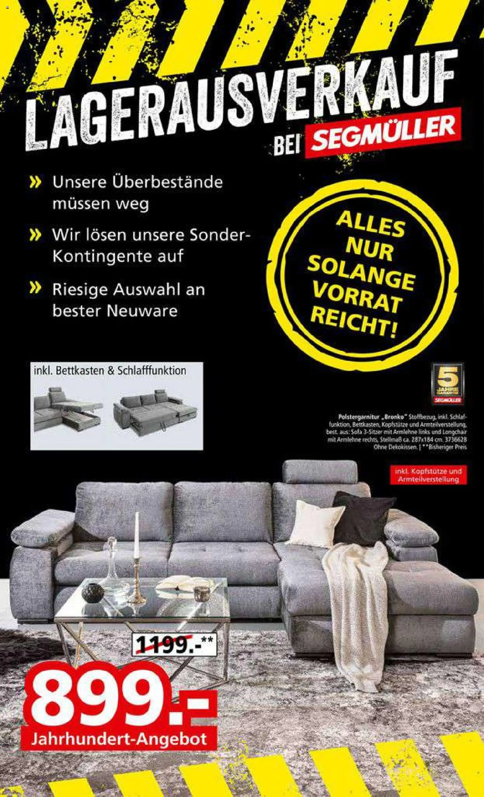 Vorschau von dem Prospekt des Geschäftes Segmüller, gültig ab dem 22.11.2025 - Sofa