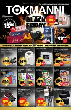 Kaupan Tokmanni Black Friday esikatselu, voimassa 24/11/2025