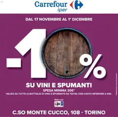 Anteprima dell'opuscolo Volantino Iper - Torino dal negozio Carrefour valido da 17/11/2025