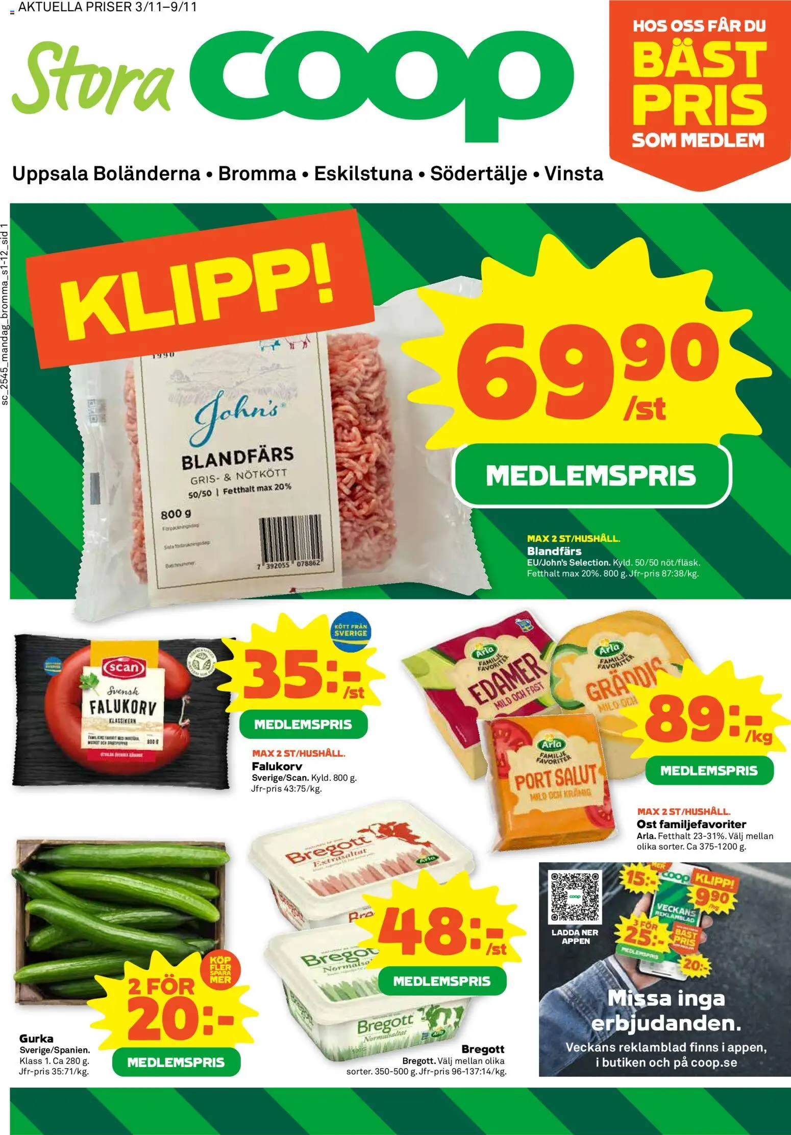 Förhandsgranska reklamblad Bromma från butik Stora Coop gäller från 03/11/2025