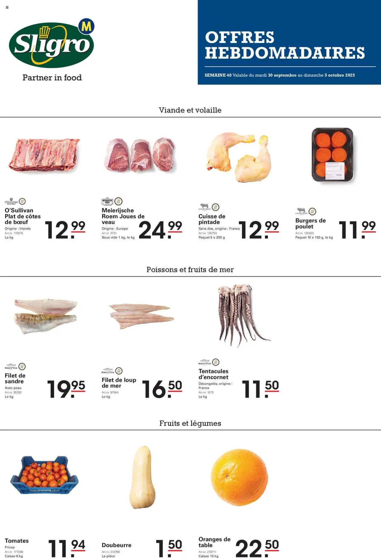 Sligro shop Publicité geldig vanaf 30/09/2025 - Paginanummer 1