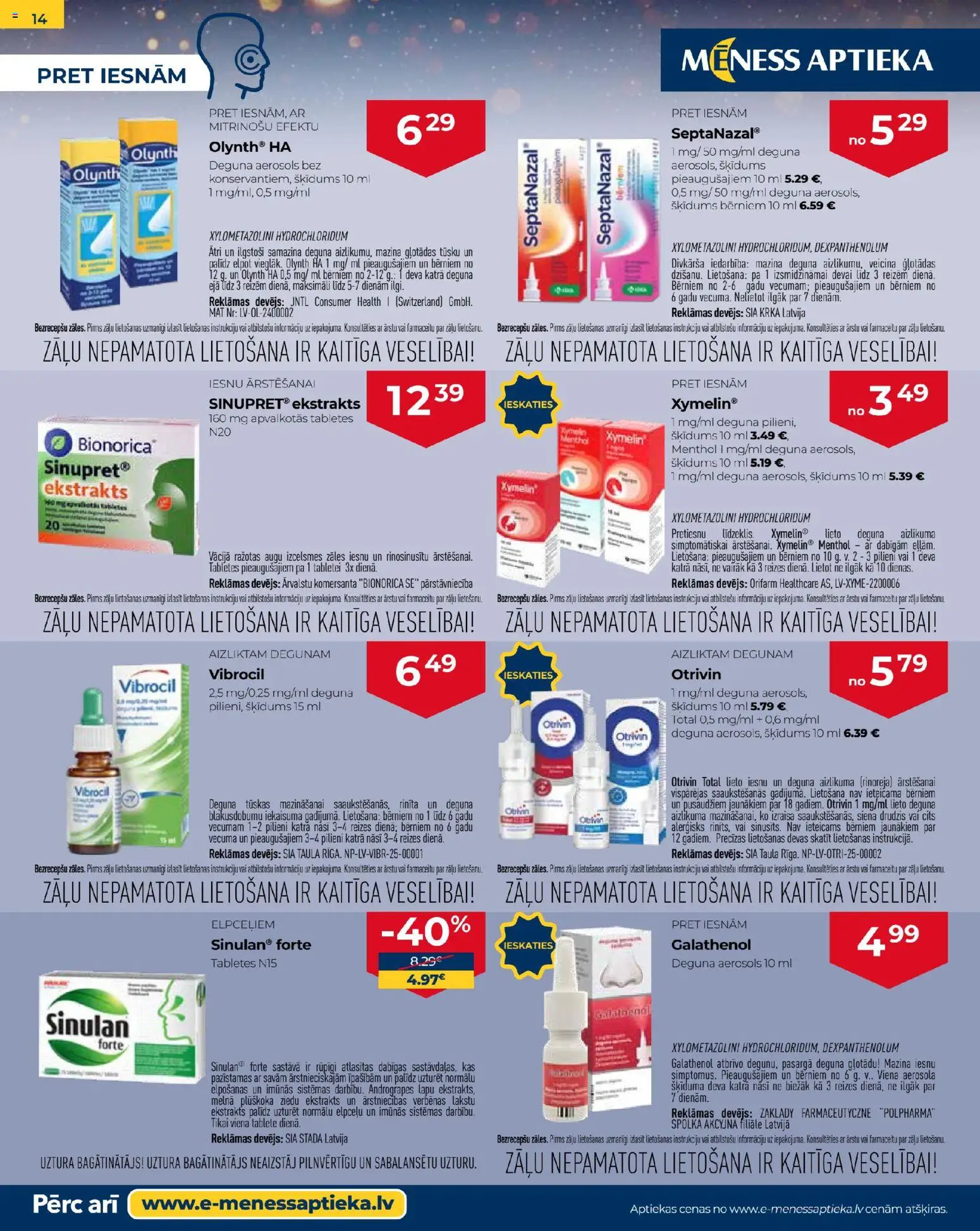 Skatīt Mēness aptieka akciju bukletu, derīgs no 2025.12.01