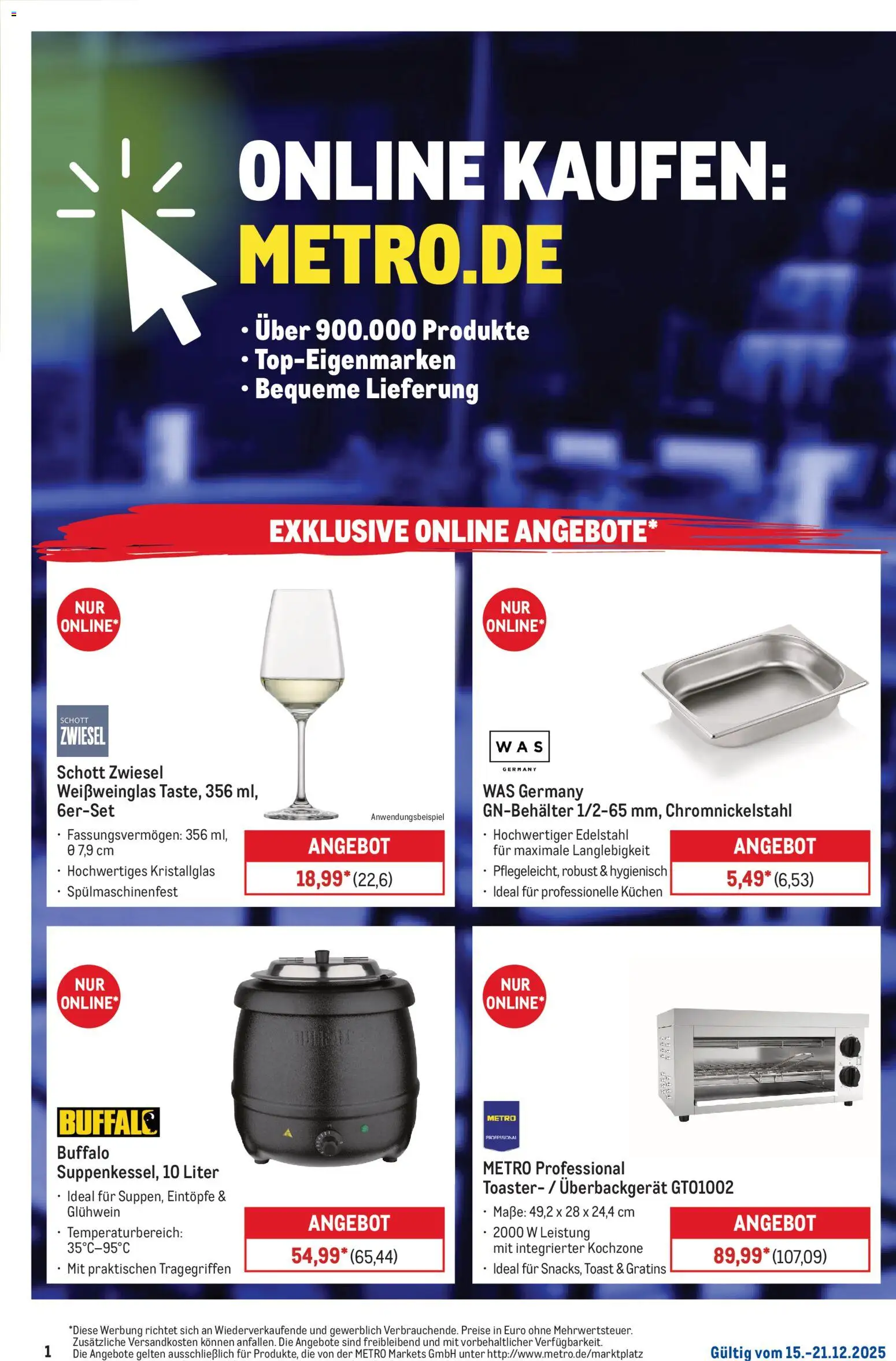 Vorschau von dem Prospekt des Geschäftes Metro, gültig ab dem 15.12.2025