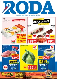 Pregled Roda kataloga - važi od 26.03.2026