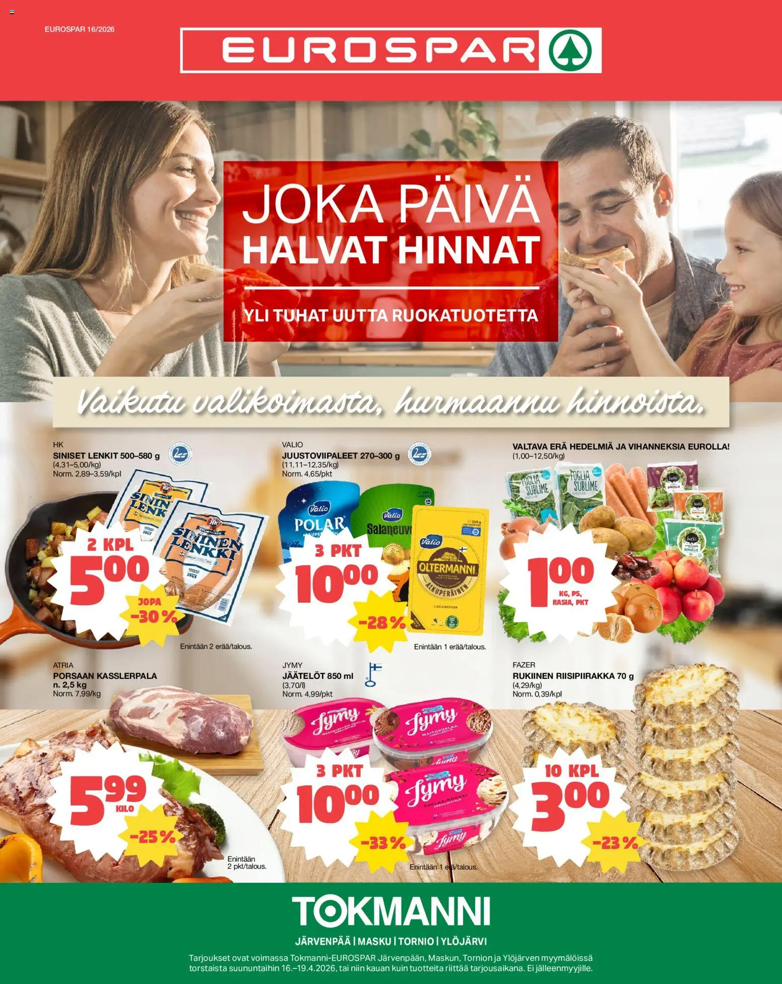 Kaupan Tokmanni Tokmanni - EUROSPAR esikatselu, voimassa 16/04/2026
