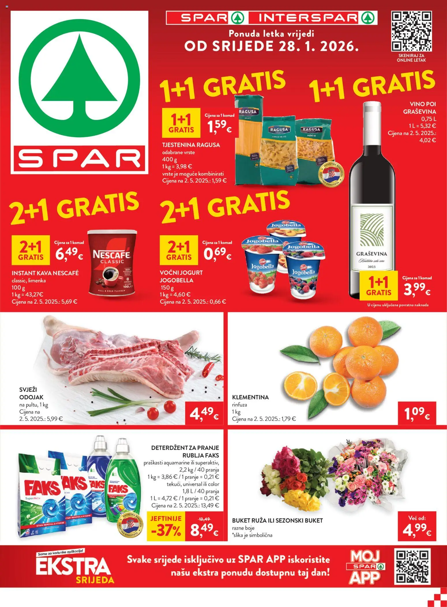 Pregled letka Katalog trgovine Interspar vrijedi od 28.01.2026
